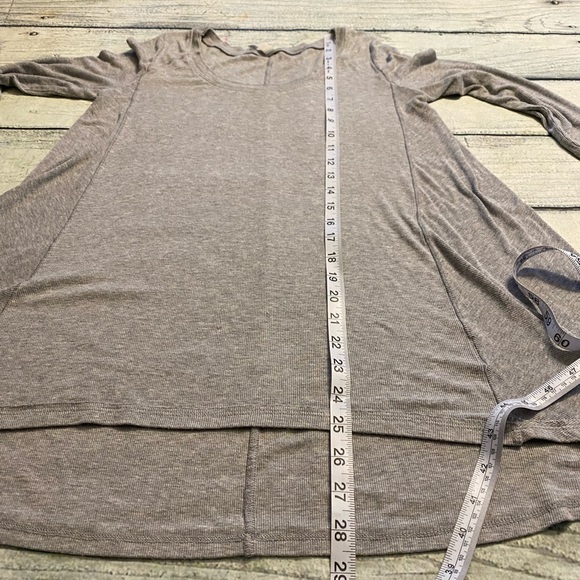 Free people heather gray scoop neck long sleeve tunic shirt. S - Picture 6 of 10
